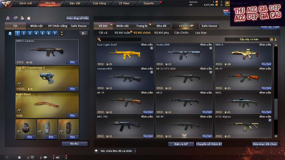 shop acc cf uy tin gia re